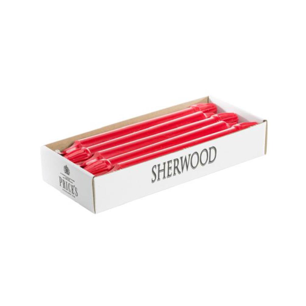 Price's Sherwood Red Dinner Candles 25cm (Box of 10) Extra Image 2